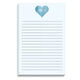 Blue Watercolor Heart Notepad Image 2 of 2